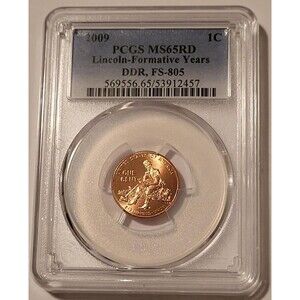 2009 Lincoln Bicentennial Cent Formative Years DDR FS-805 MS65 RED PCGS